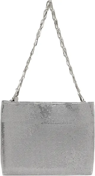 Paco Rabanne Silver Pixel Tote