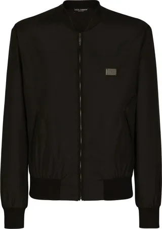 DG Essentials logo-plaque bomber jacket