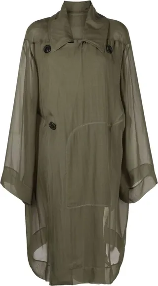 Sheer Silk Trench Coat