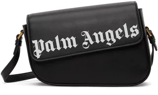 Palm Angels Black Logo Crash Shoulder Bag