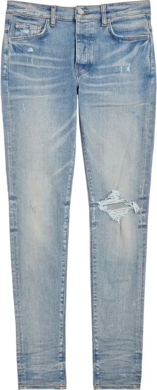 Amiri Distressed Broken Slim Jeans