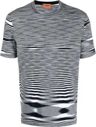 geometric-print cotton T-shirt