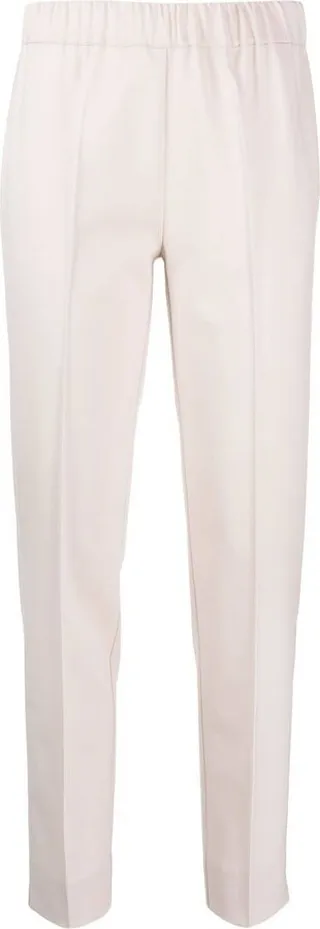 Elasticated Straight-Leg Trousers