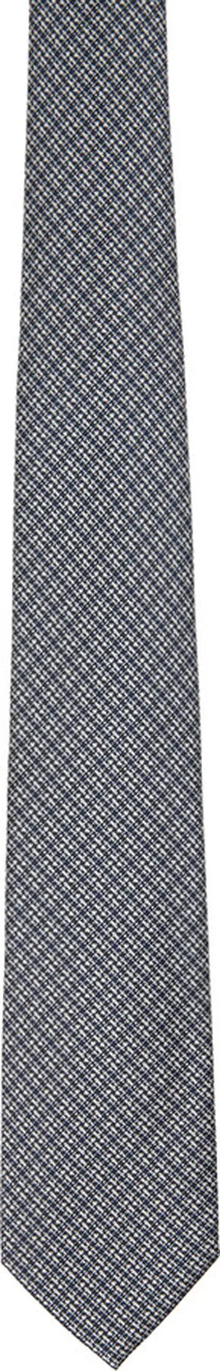 TOM FORD Black & Blue Jacquard Tie