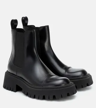 Tractor leather Chelsea boots