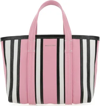 Shopping Bag Realized In Craquele Lamb Leather Characterized By Printed Logo At The Front.