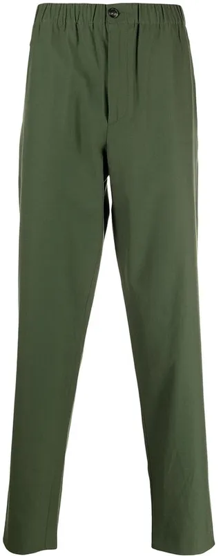 K-logo cotton straight-leg trousers
