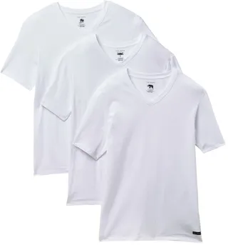 Cotton Blend Stretch V-Neck T-Shirt - Pack of 3