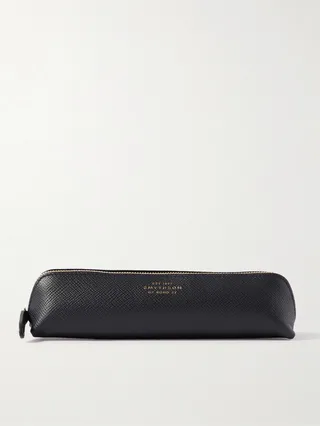Panama Cross-Grain Leather Pencil Case