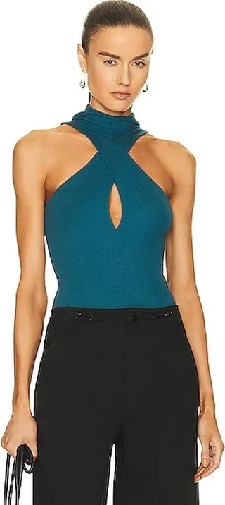ALIX NYC Eva Bodysuit in Teal