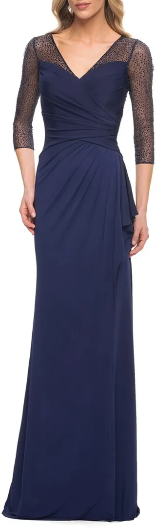 Sequin Jersey Gown
