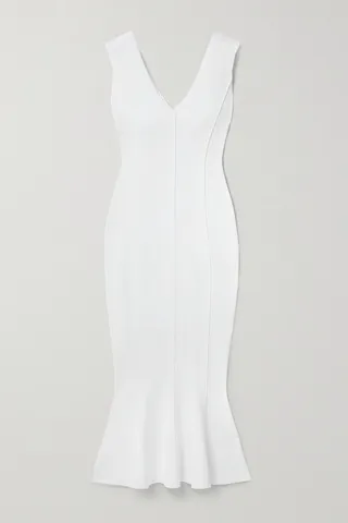Norma Kamali - Grace Stretch-jersey Midi Dress - White