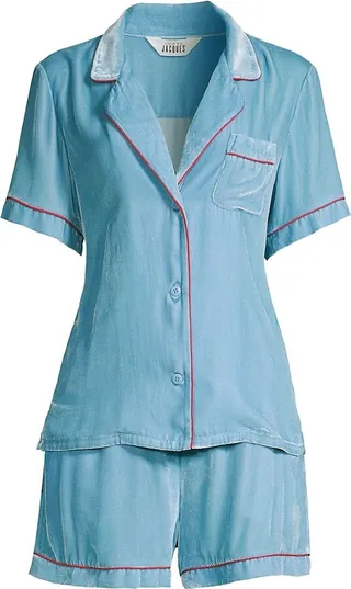 The Dilettante Velvet Pajama Set
