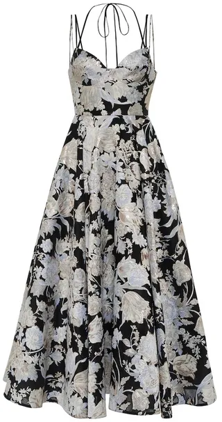 Rea jacquard fil coupe midi dress
