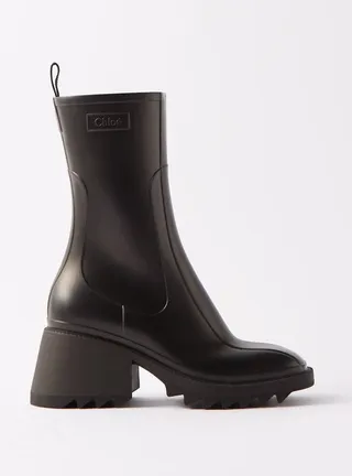 Betty Block-heel Rubber Boots