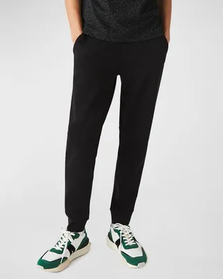 Men's Solid Active Double Face Slim Fit Joggers