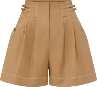Jaffe high-waisted twill shorts