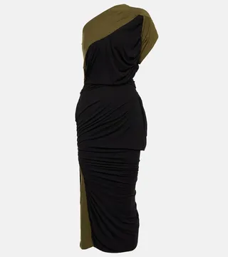 One-shoulder midi dress