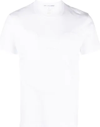 logo-embossed crew-neck T-shirt