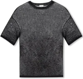 Saint Laurent Mesh Short-Sleeved Crewneck T-Shirt