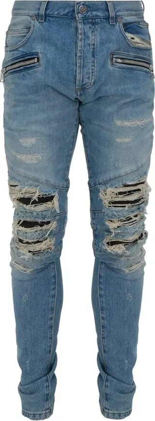 Balmain Distressed High Waist Jeans