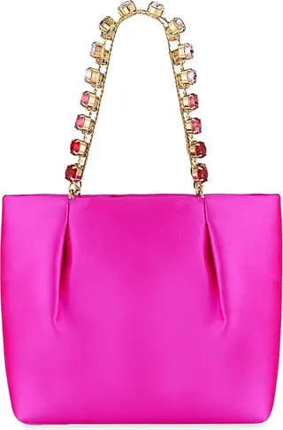 Mini Galactic Crystal-Embellished Tote Bag