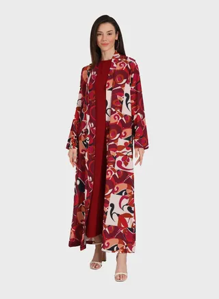Printed Abaya Set