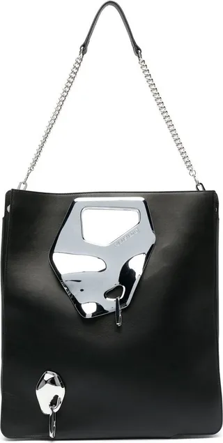 Tall Leather Tote Bag