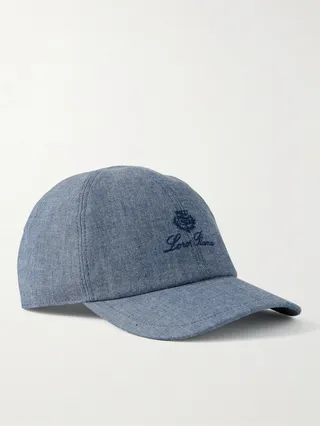 Logo-Embroidered Cotton-Chambray Baseball Cap