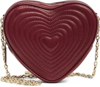 Heart Quilted Leather Crossbody