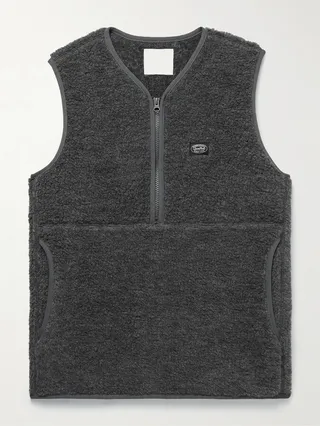Wool-Blend Fleece Half-Zip Gilet