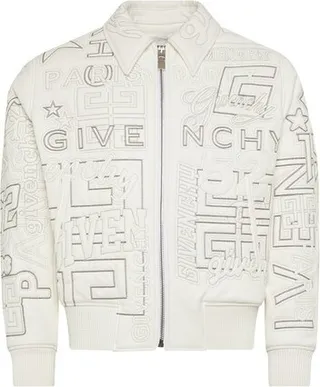 Quilted leather bomber
