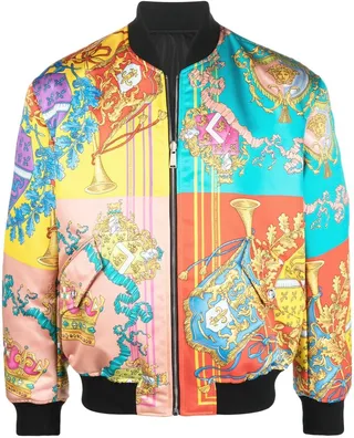 Barocco-print bomber jacket