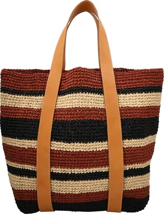 Multicolor Raffia Shopping Bag