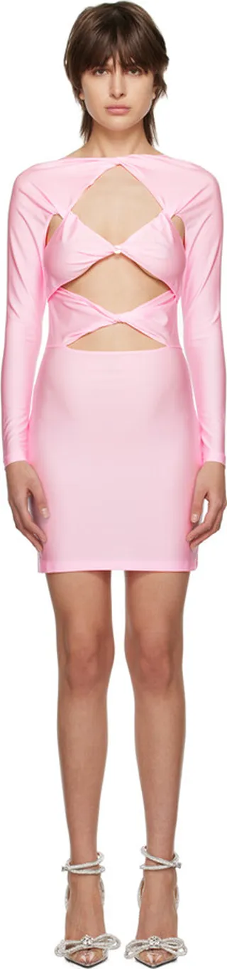 Coperni Pink Cutout Minidress