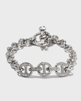 ID Bracelet in 18k White Gold and Diamonds