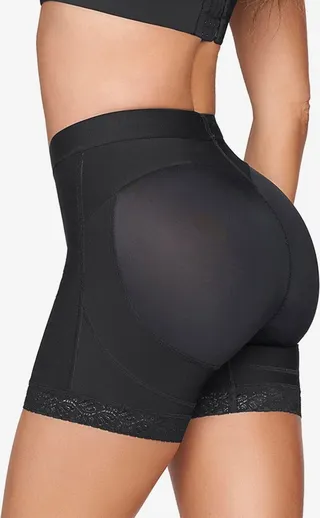 Leonisa Women's Mid-Rise Sculpting Butt Lifter Shaper Shorts