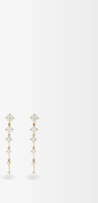Sequence Diamond & 18kt Gold Earrings