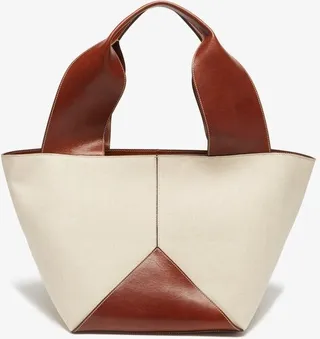 Market Canvas And Leather Tote Bag