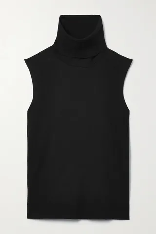 The Row - Piita Wool Turtleneck Tank - Black