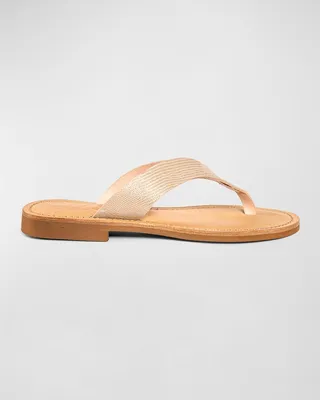 Leather Thongs With Cushioned Insole