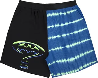 Batman Forever Movie Bat Logo Men’s Graphic Drawstring Lounge Shorts-XL