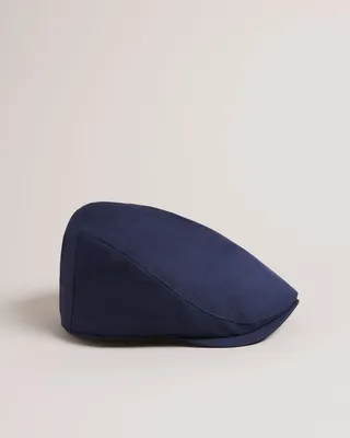 Water Resistant Flat Cap in Navy