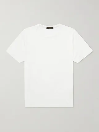 Silk and Cotton-Blend Jersey T-Shirt