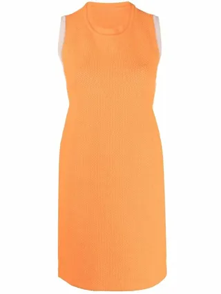 Sorbetto contrast-trim knitted mini dress
