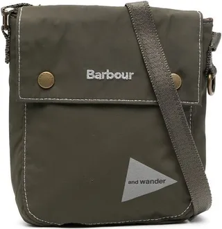 Logo-Embroidered Shoulder Bag