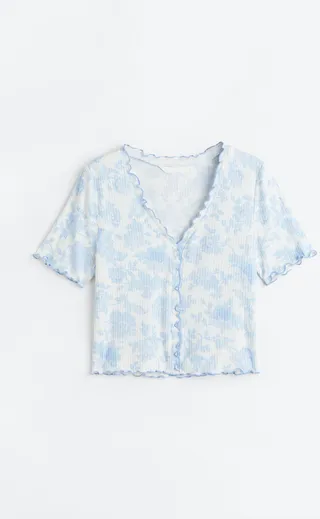 Short-sleeved Jersey Cardigan