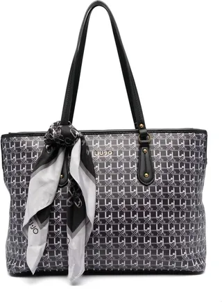 Monogram-Print Tote Bag