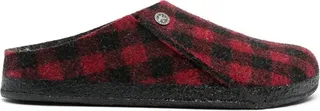 Zermatt plaid fur-lined slippers
