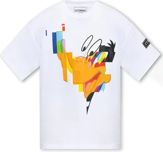 Iceberg Daffy Duck Printed Crewneck T-Shirt